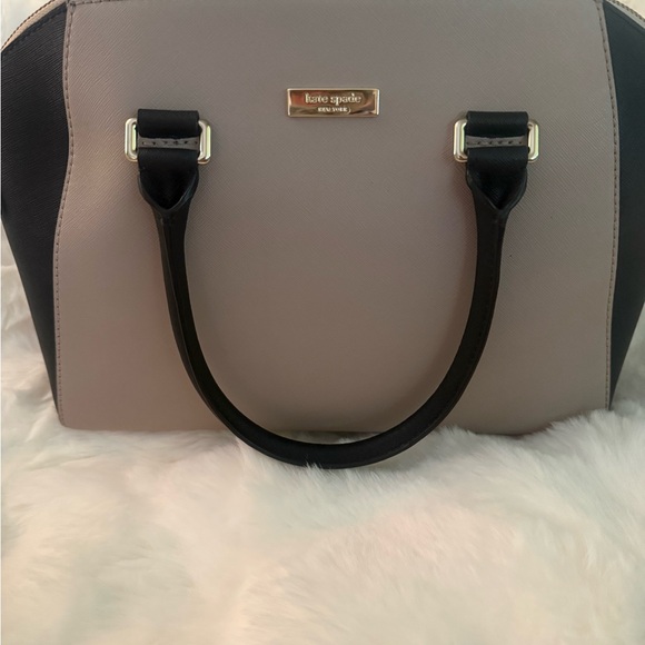 Kate Spade Black and Tan/ Gray Satchel with Modern Design - Picture 2 of 6